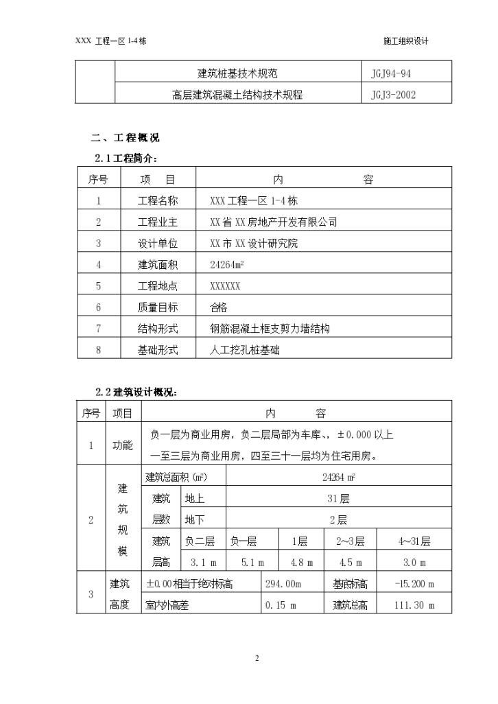 33层剪力墙机构(高层建筑)施工方案正式稿-图二