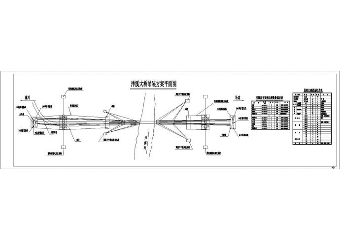 洋溪大桥实施性吊装CAD布置图_图1