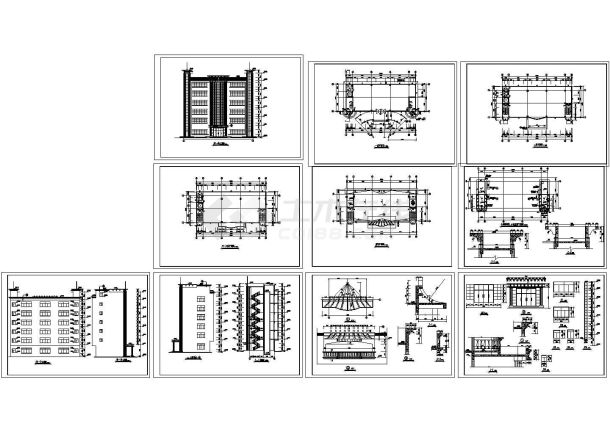 南京某精美办公楼建筑施工设计图-图一