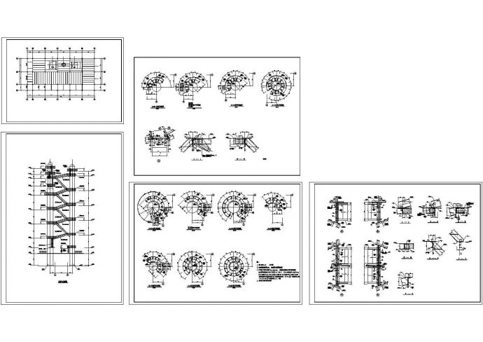 某多层钢平台结构节点构造详图纸_图1