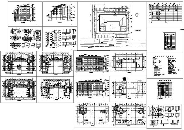 6层2873.9㎡框架结构U型旅馆建筑施工图-图一
