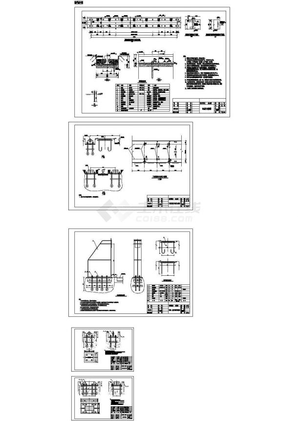 码头预埋件工程施工图轨道门机锚定装置CAD图纸设计（cad，4张图纸）-图一