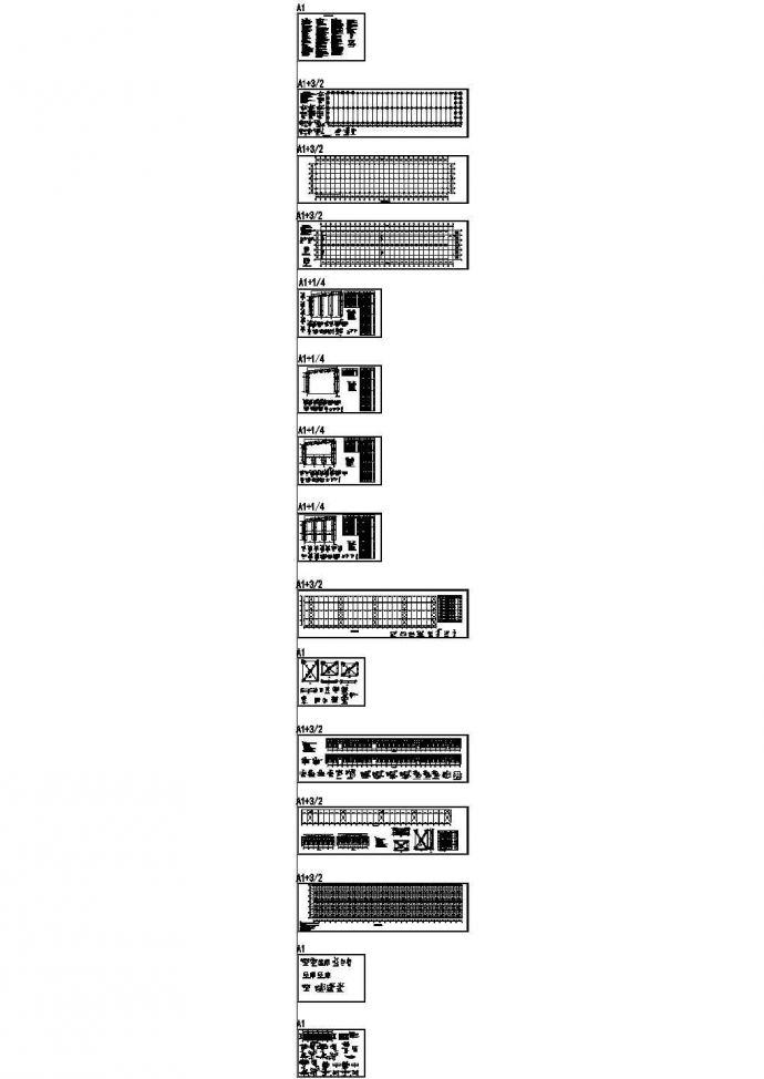 36米单跨钢结构厂房结构施工图设计（CAD）_图1