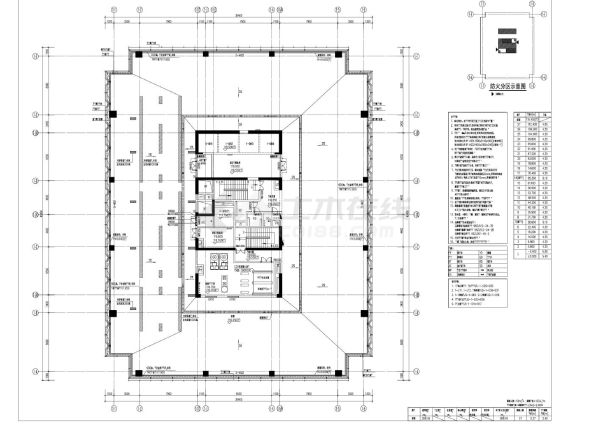 广东某超高层综合办公楼屋顶防雷平面图-图一