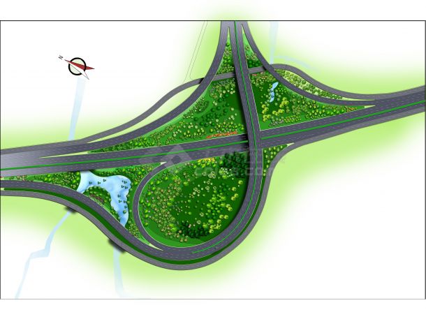 某高速公路绿化设计方案-图一