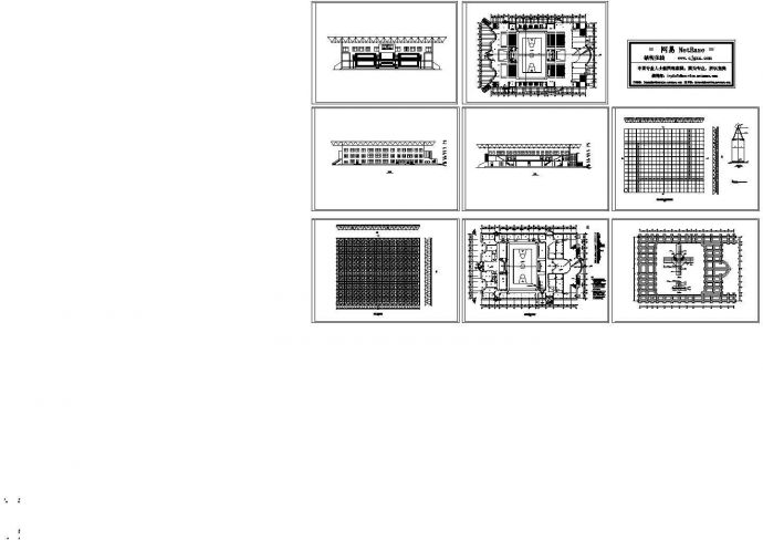 北京某学校体育馆框架结构设计图_图1