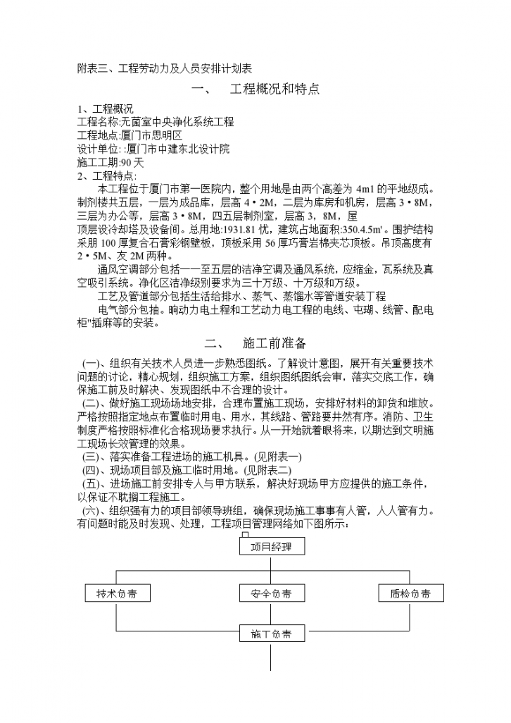 北京东单某高层写字楼洁净空调工程施工组织设计方案-图二