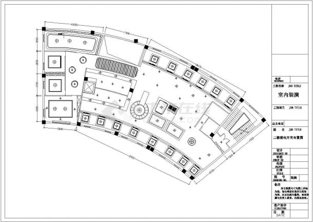 某松江咖啡馆装潢方案CAD设计构造图-图一