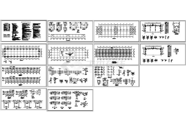 15m跨轻钢结构厂房结构设计CAD施工图（含设计说明）-图一