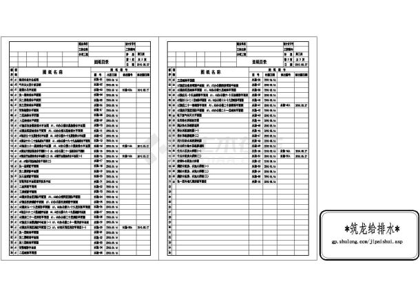 商业广场给排水消防施工CAD图纸设计（含气体灭火系统）-图一