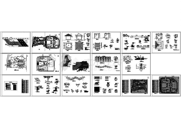 某学院景观绿化工程全套图纸（cad，17张图纸）-图一