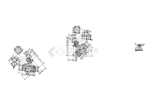 某一类高层建筑防雷设计CAD全套图纸-图一