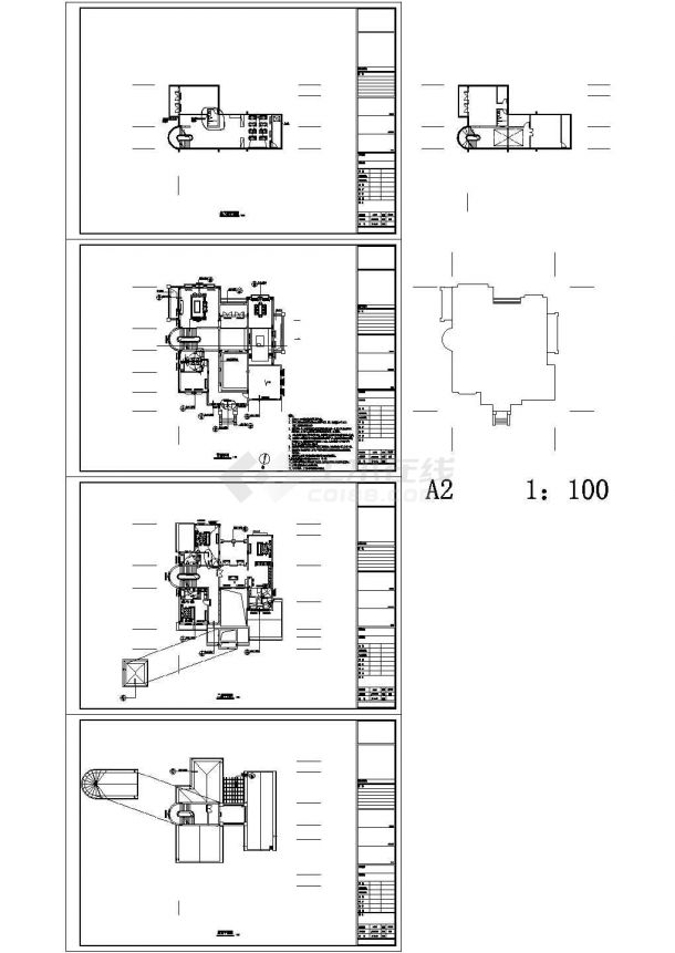 [广州]某二层独栋别墅户型设计CAD图-图一