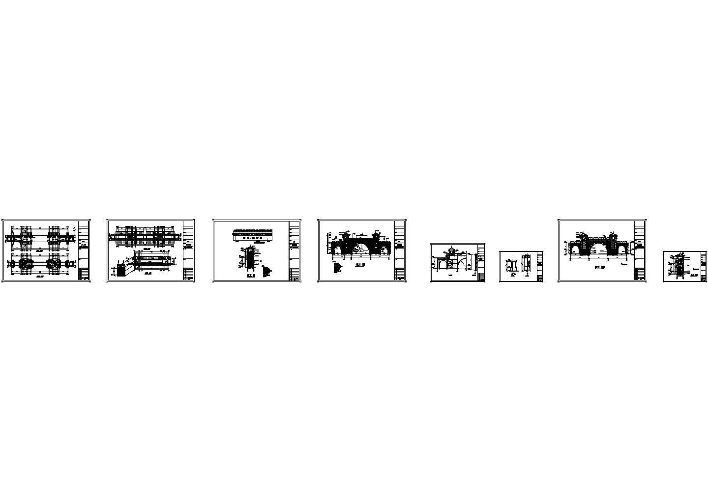 某小区大门石材幕墙结构设计图(含计算书)，共31张