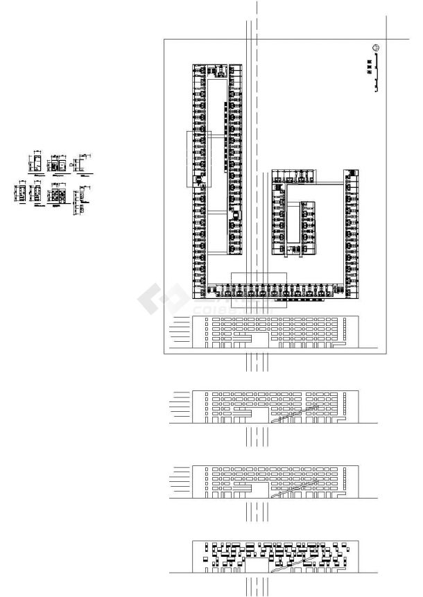 深圳华为宿舍建筑施工cad图纸-图一