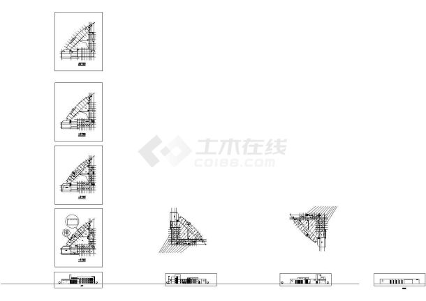 某多层框架结构行政培训中心大楼设计cad全套建筑施工图（含总图）-图一