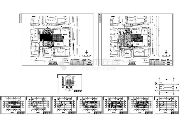某地区烟草公司九层框架结构办公大楼设计cad全套建筑施工图（含总平面，含人防设计）-图二