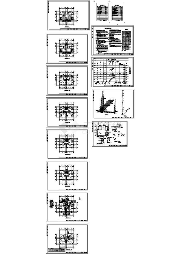 某十二层住宅给排水及消防cad设计图-图二