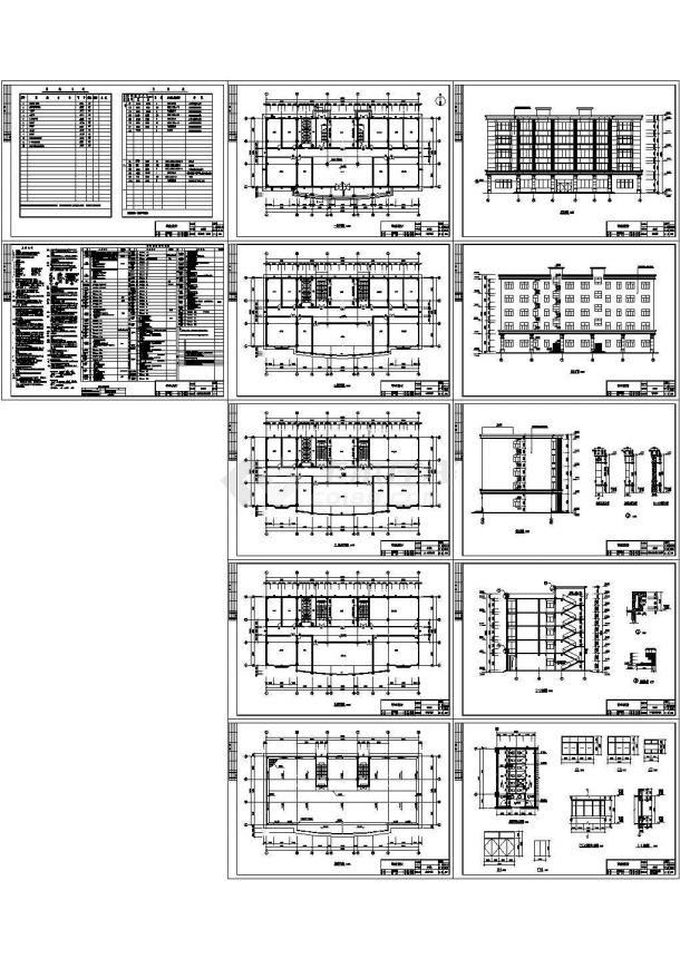 某40mX18m五层办公楼建筑设计施工图-图一