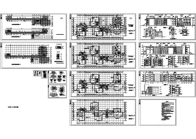 长72.92米 宽29.3米 3层经典幼儿园建筑施工CAD图纸_图1