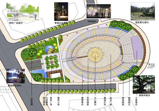 某广场景观规划设计平面方案