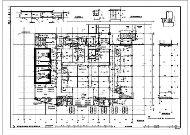 某医院CAD设计完整施工图一区平面图-图二