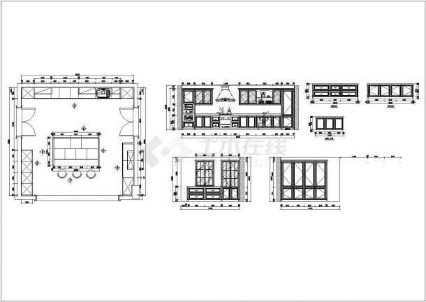 某九悦廷售楼处CAD完整构造设计施工图立面图-图一