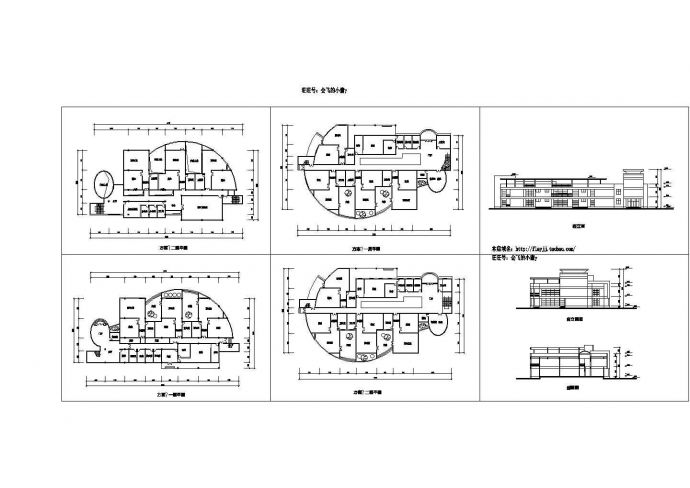 2层方案①6班方案②8班设计CAD全套图纸_图1