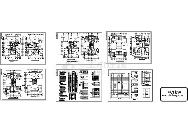 十七层小区电气施工图纸（CAD，6张图纸）-图一