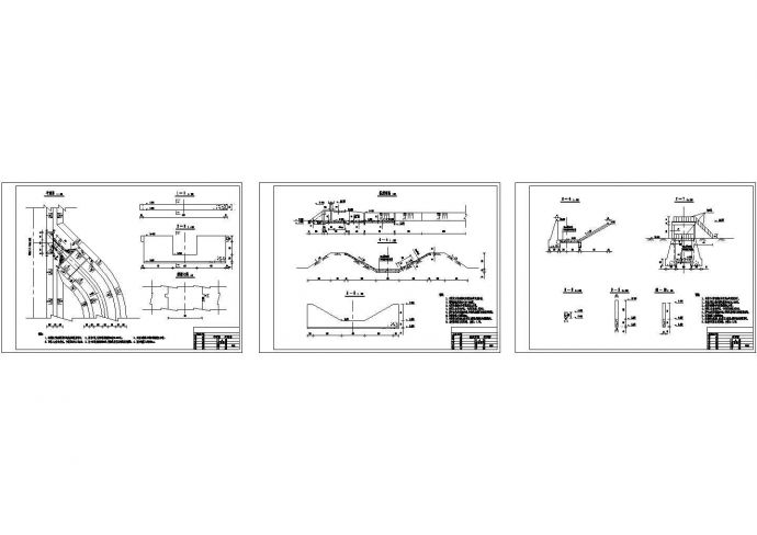某水闸渠道便道设计CAD图纸设计（cad，2张图纸）_图1