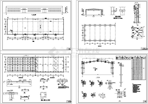 18m跨钢结构厂房结构施工图纸（含设计说明）-图一