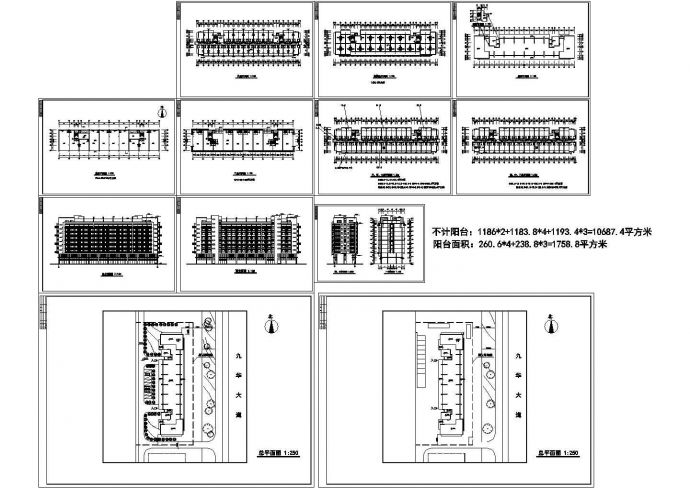 某八层单身公寓建筑方案图（cad，12张图纸）_图1