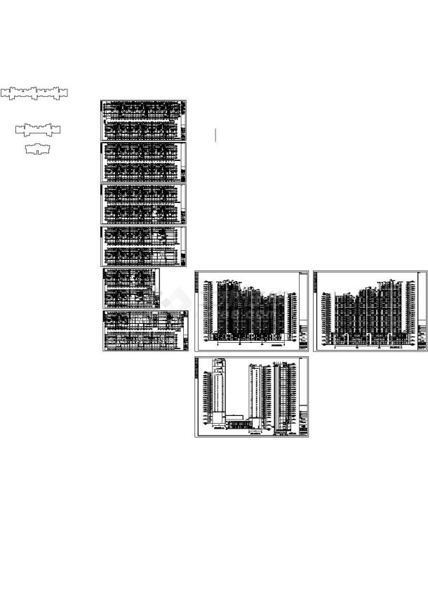 某花园住宅小区建筑方案图（6栋楼）-图一