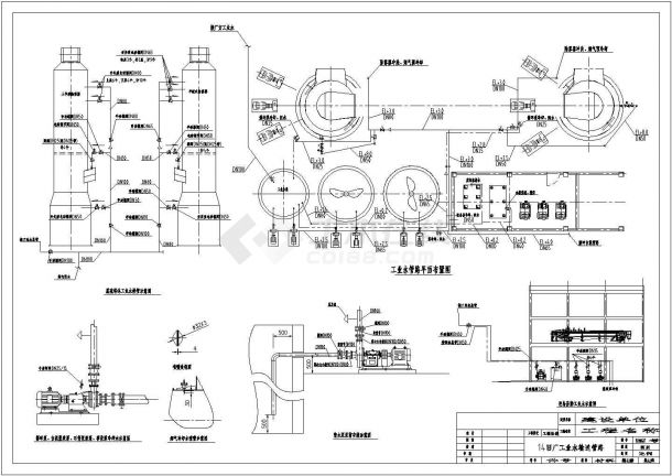 山东某纸业公司锅炉烟气脱硫工程白泥法脱硫管路布置设计图-图一
