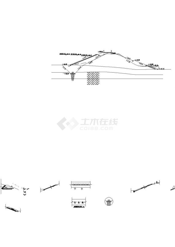 [湖南]小(二)型水库大坝除险加固工程施工CAD全套图纸-图二