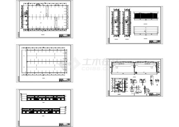 轻钢结构厂房设计工程量计算实例Cad设计图-图一