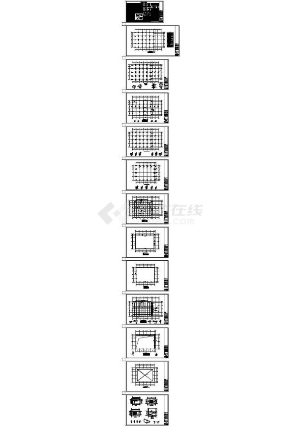 [安徽]地上二层空间网架屋面体育馆结构施工图（设计总说明）-图一