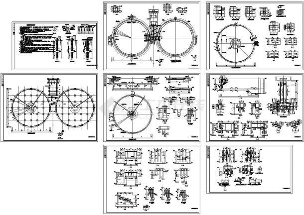 某甲级设计院设计的大直径圆形水池施工图Cad设计图-图一