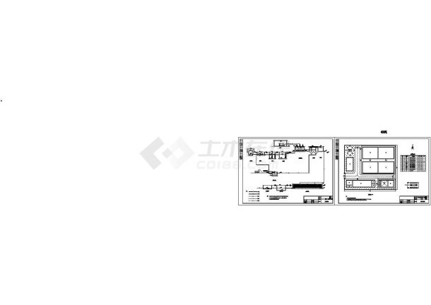 50-600t污水厂工艺流程及平面设计图纸-图一