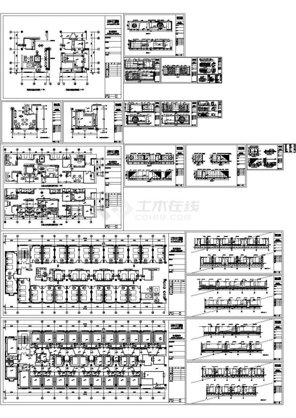 杭州喜莲福SPA会所施工图Cad设计图（某甲级院设计，标注详细）-图一