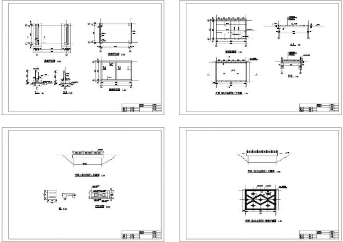 平桥（仿木栏杆）建筑设计施工图纸_图1