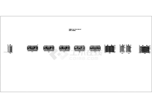 长44.95米 宽16.2米 9层阁楼2单元每单元2户住宅楼设计图（cad，9张图纸）-图一