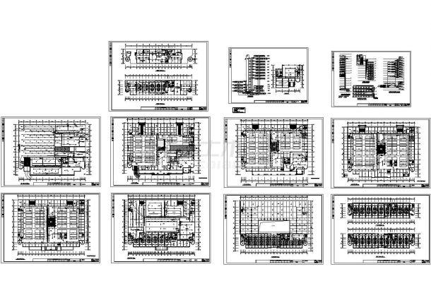 某十三层中心综合楼电气施工cad图（含弱电图，共十一张)-图一