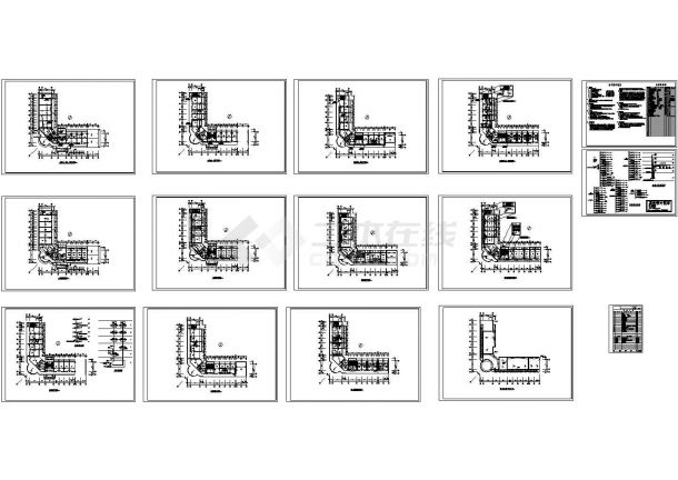 某六层戒毒所综合楼电气全套施工cad图，共十五张-图一