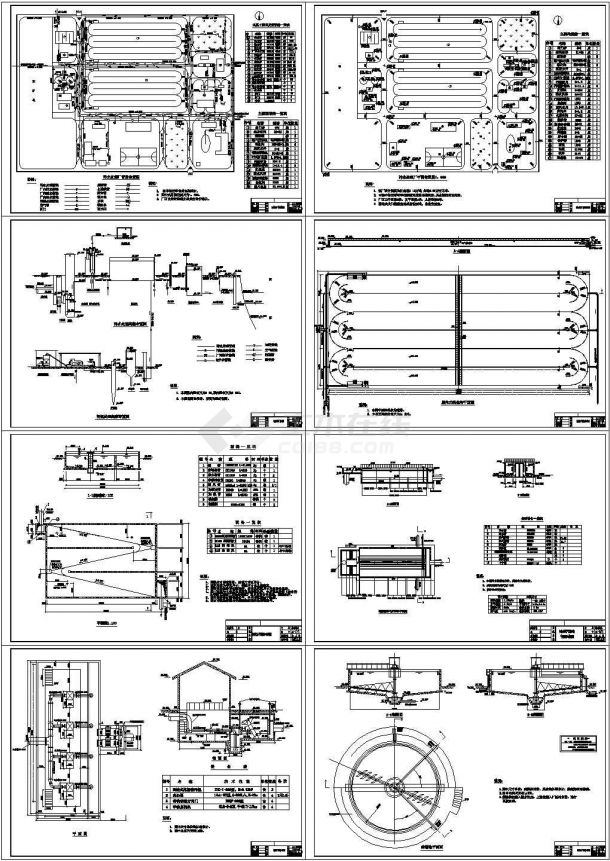 某大型污水处理厂工艺设计CAD图纸-图一
