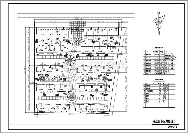 多层小区规划总图加户型CAD平面图-图二