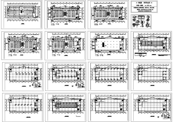 银泰服饰城建筑结构设计施工cad图纸，共十六张_图1