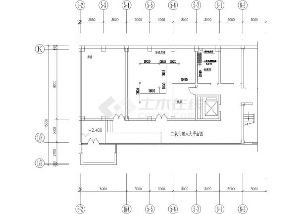 某天台博物馆景观建筑施工图Cad设计图-图二