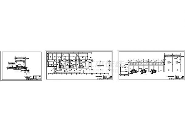径流引水式电站厂房工程施工图（cad，七张图纸）-图一