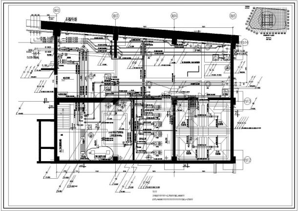 某高层建筑水处理设施平面设计CAD图-图一